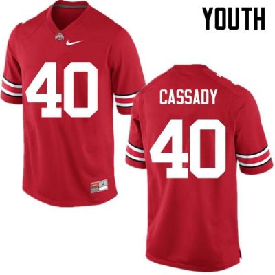 Youth Ohio State Buckeyes #40 Howard Cassady Red Nike NCAA College Football Jersey June ERC3844OT